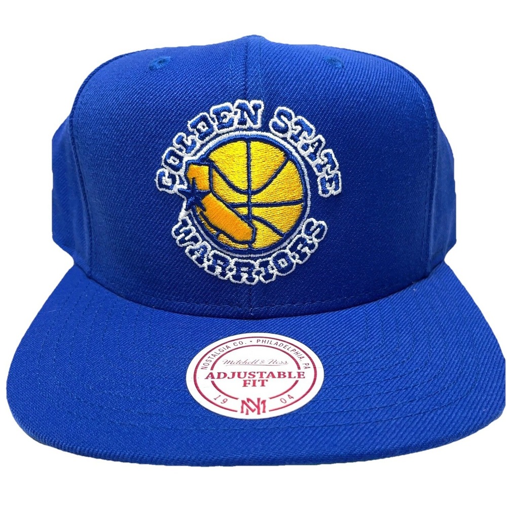 Golden‎ State Warriors Snapback Hat Cap Blue Hardwood Classics Adjustable Wool